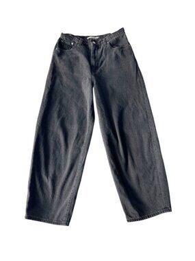 Levi's Premium Balloon Leg Jeans Women's Sz 28  In Washed Black Denim Jeans